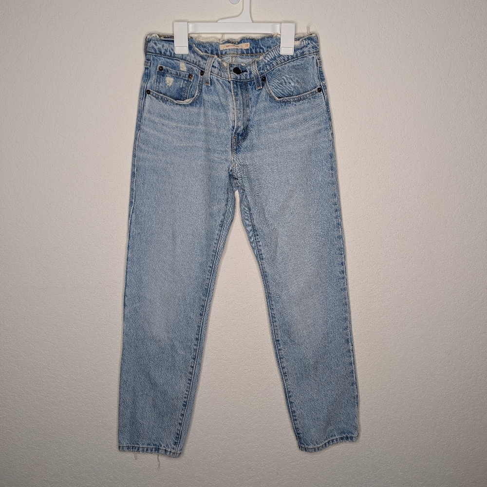 Levi's Middy Straight Light Wash Distressed Jeans